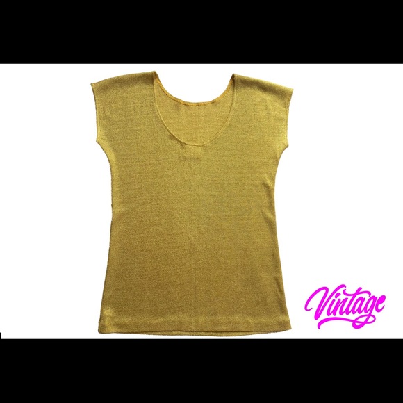 VTG Ana California Gold Knit Sleeveless Top - Picture 15 of 15